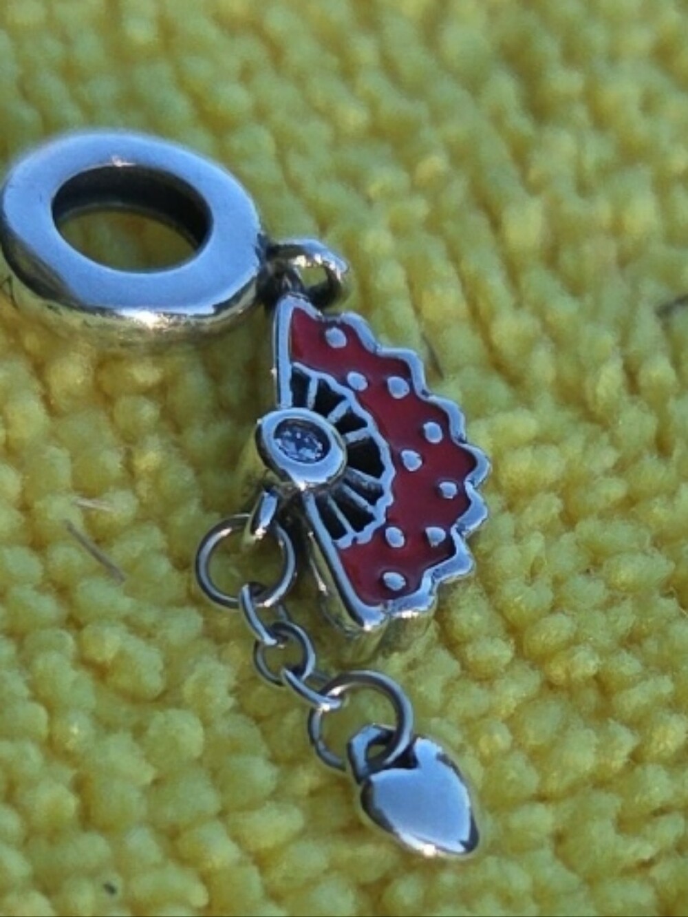 Pandora Spanish Fan Dangle- Retired 925 Silver